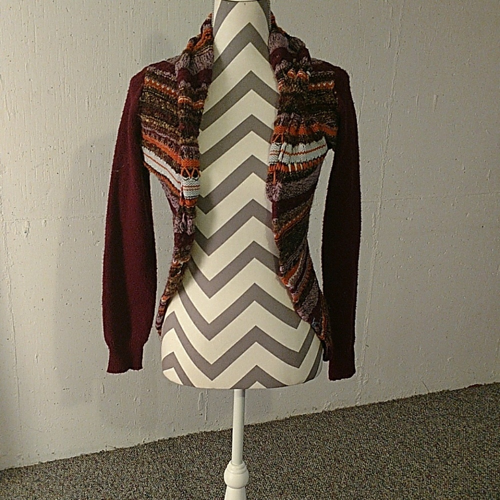 Multi colored cardigan.